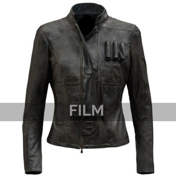 Star Wars Force Awakens Han Solo Leather Jacket For Women